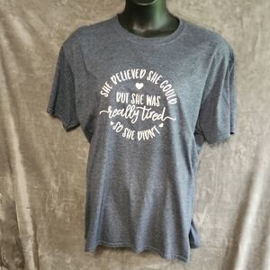 Gildan Dark Gray Motivational Tee. Size 2X